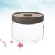 thumbnail image 3 of EeaseMX Tarro de caramelos de 350 ml con tapa de madera, de vidrio transparente de borosilicato de alta calidad, contenedor portátil para granos de alimentos (9 x 7,5 cm), 3 of 7