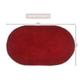 thumbnail image 6 of Home Weavers Double Ruffle Collection 100% Cotton Bathroom Rugs Set, Machine Washable, Extra Soft & Water Absorbent bath Rug, Kitchen Mat, Bath Rug, Bath Floor Mat Non Slip, 24"x40" Rectangle, Red, 6 of 9