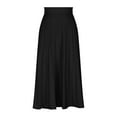 thumbnail image 6 of GigrtiJin Women's Knitted Pleated Skirt Soft High Waist A-Line Skirt Knee Length Mid Length Solid Color Skirts, 6 of 9