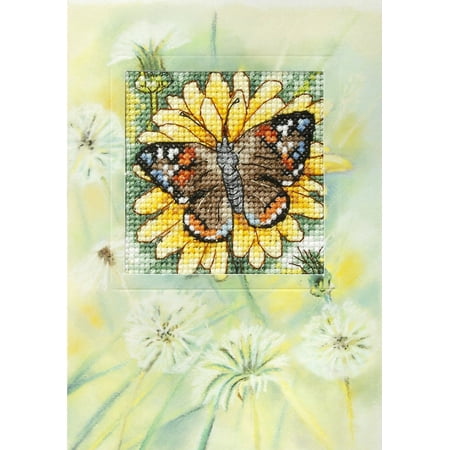UPC: 5901703213559 | Complete counted cross stitch kit – greetings card Flower and butterfly 6226
