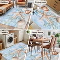 thumbnail image 5 of 3'x5' Area Rugs, Blue Starfish Coastal Indoor Outdoor Area Rug for Living Room Bedroom, Summer Beach Coral Shell Sea Washable Bathroom Rugs Kitchen Floor Carpet Mats Home Decor Aesthetic, 5 of 8