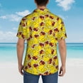 thumbnail image 6 of Daiia Duck with Star Sunglasses Hawaiian Shirt for Men Gentle Cotton Regular Short Sleeve Casual-X-Large, 6 of 9