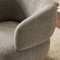 thumbnail image 4 of Cuddle-Style Swivel Leisure Sofa Chair, 360° Rotating Single Seat with Curved Armrests & Backrest, Linen Fabric Chair for Living Room, Study, Balcony, 4 of 9