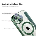 thumbnail image 2 of Flip Magnetic Case for Apple iPhone 13, Compatible with Magsafe Cards Holder Wallet Case RFID Blocking Clear Back Cover Anti-Scratch Folio Shockproof Bisiness Type Case for Women, Darkgreen, 2 of 7