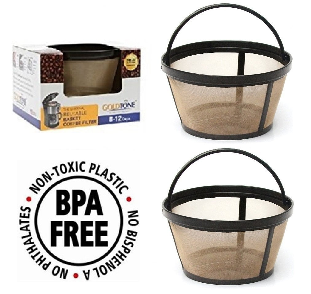 GoldTone Brand Reusable 8-12 Cup Basket Coffee Filter fits Mr. Coffee Makers and Brewers.... by