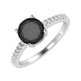 thumbnail image 2 of Sterling Silver with Natural Black Spinel and White Topaz Engagement Ring, 2 of 3