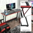 thumbnail image 6 of CL.HPAHKL L Shaped Corner Desk, PC Gaming Desk Table with Large Desktop 50 Inch L Shape Computer Desk Corner Gaming Desk with Monitor Stand for Home Office Dorm Small Space, Easy to Assemble, Black, 6 of 16