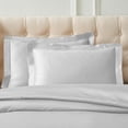 thumbnail image 3 of Superior Egyptian Cotton Duvet Cover Set, Full/ Queen, Platinum, 3 of 8