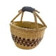 thumbnail image 2 of Cesta de picnic tejida de algas marinas, cesta de transporte con asa de cuero sintético, cesta para refrigerios Marrón, 2 of 9