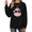 Black, variant on Womens Santa Bubble Gum Graphic Sweatshirt Playful Christmas Holiday Heart Sunglasses Crewneck Pullover