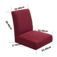thumbnail image 4 of jifeng Short Back Dining Chair Cover Bar Counter Stool Chair Protector Party Decor Red Red, 4 of 4
