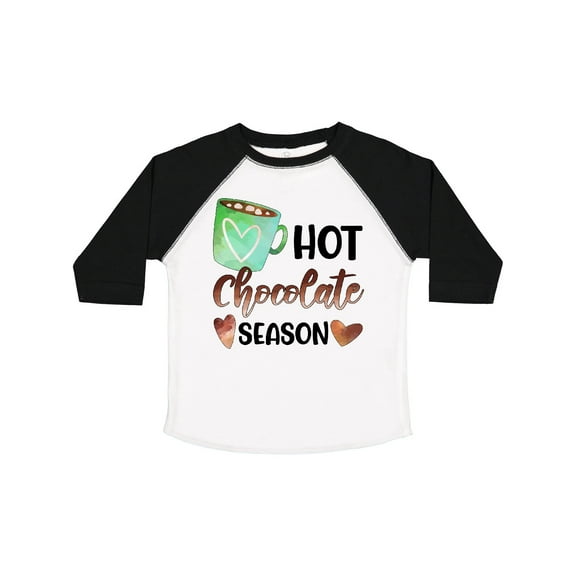 Inktastic Hot Chocolate Season with Green Mug and Hearts Boys or Girls Toddler T-Shirt