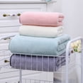 thumbnail image 3 of Nvzi 3 toallas de vellón coral, toalla de mano de algodón suave para el hogar, súper suave, altamente absorbente para ducha, piscina, toalla de mano de 13,78 x 29,53 pulgadas (gris), 3 of 5
