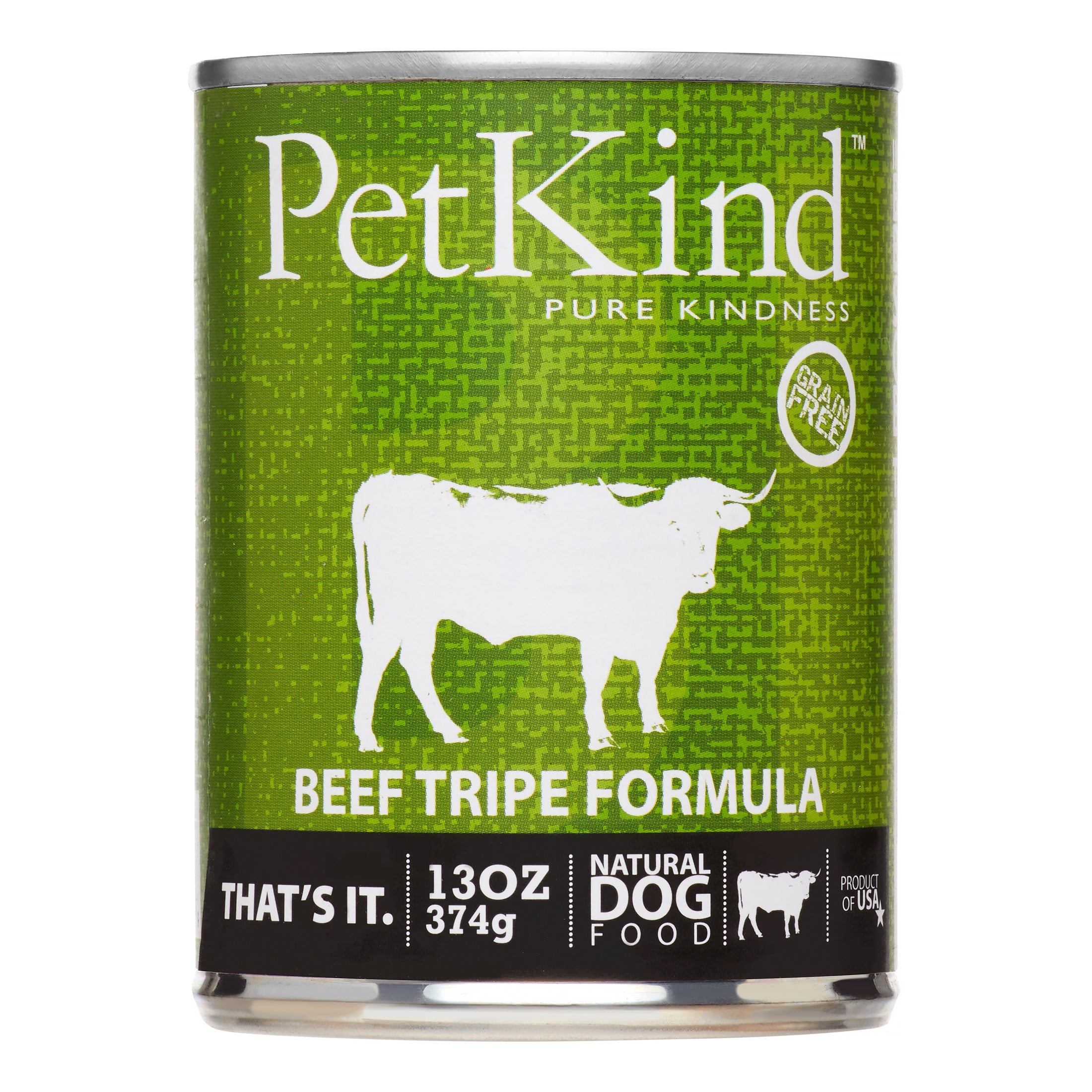 Petkind That's It! GrainFree Beef Tripe Recipe Wet Dog Food, 13 Oz
