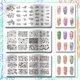 thumbnail image 3 of Juego de 3 placas para estampar uñas con diseño de plantas, estampado de uñas de acero inoxidable con imágenes de flores y hojas., 3 of 7