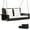 White&Black, variant on Costway 2-Person Patio Rattan Hanging Porch Swing Bench Chair Cushion Beige