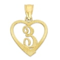 thumbnail image 4 of Golden Fire Solid 10k Gold Initial Heart Pendant - Personalized Jewelry Gifts for Women, 4 of 6