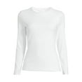 thumbnail image 5 of Time and Tru Women's Round Neck Smooth Tee with Long Sleeves, 2-Pack, Sizes XS-XXXL, 5 of 6