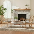 thumbnail image 2 of Gymax 2PCS Wooden Rocking Chair w/Removable Cushion & Ergonomic Slatted Backrest, 2 of 10