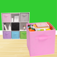 thumbnail image 4 of Purebryt Foldable Cube Storage Bin, 6 Pack, Pink, 4 of 4