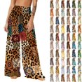thumbnail image 1 of Pincandy Women See Through Sheer Mesh Pants Beach Swimsuit Bikini Bottom Cover up Party Club Elastic High Waist Wide Leg Pants, 1 of 7