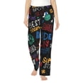 thumbnail image 2 of Kdxio Women's Comfy Stretch BasketballPrint Drawstring Pajama Pants-Small, 2 of 9