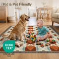 thumbnail image 4 of ODIKA 2'x3' Ultra-Soft Accent Mat, Entrance Abstract Pineapple Ring Interlocking Circle Round Circular None Washable, Bare feet friendly, Easy Care Indoor rug for Bedside, Footrest, 4 of 7