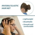thumbnail image 4 of Popular Life Slim-Net Durable and Invisible Hair Nets, Pack of 20, Fits For Adult, Brown, 4 of 5