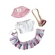 thumbnail image 3 of Ropa para muñecas de 15 cm, vestido para muñecas, ropa suave con pajarita, accesorios para muñecas de peluche JK Conjunto y sombrero, 3 of 8