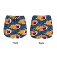 thumbnail image 5 of Vsdgher Burning Rugby Balls Print Women's Running Double Layer Shorts High Waisted with Pockets Elastic Yoga Workout Athletic Gym Sports, 5 of 8