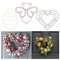 thumbnail image 1 of Hyasfey Bee Hive Wreath Frame Heart Metal Wire Form Bee Shaped Wire Frame Wreath Form for Flowers Ribbons DIY Wreath Home Decor, 1 of 8