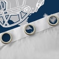 thumbnail image 4 of Feelyou Cartoon Rugby Athlete Blackout Curtains Set of 2 (52x84 Each), Navy Grey Stripe Line Window Curtains, Est Sleep Sports Soccer Curtains and Drapes, Blackout Curtains Room Decor, 4 of 6