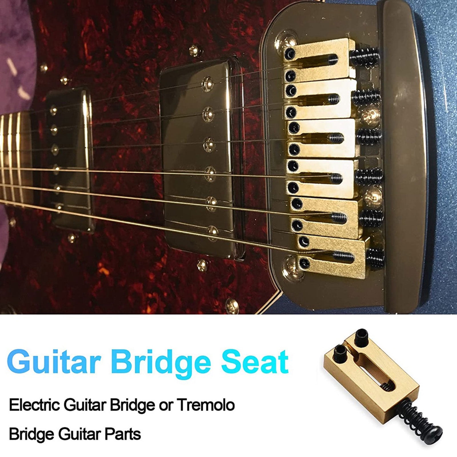 6Pcs 10.5mm Guitar Bridge Saddles Brass Tremolo Bridges Saddle Electric Guitar Bridge Saddles Guitar Parts Replacements