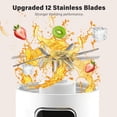 thumbnail image 2 of Portable Blender 450ML Type-C Rechargeable Personal Smoothie Blender, 12-Blade Portable Juicer Blender for Smoothies & Shakes, Mini Portable Juicer Travel Blender for Gym, Office & Outdoor, 2 of 10