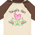 thumbnail image 4 of Inktastic Yaya's Girl Heart Flowers Girls Long Sleeve Baby Bodysuit, 4 of 5