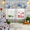 thumbnail image 5 of 2 Pack Valances for Window, Blue Coastal Starfish Short Curtains for Kitchen Bedroom Living Room, Beach Nautical Shell Eucalyptus Vintage Rod Pocket Small Window Treatment Valance Drapes 54 x 18 Inch, 5 of 8
