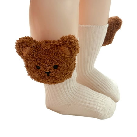 

Kids Baby Girl Boy Socks Anti Slip Cartoon Bear Short Socks Rubber Soles Spring Autumn Floor Socks