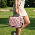 thumbnail image 3 of COEQINE Golf Cart Seat Covers with Carry Handle, Comfortable Golf Cart Seat Towel Blanket, Fits for EZGO Yamaha Club Car and Other 2-Seat Golf Carts, Valentines Day Red Pink Heart Oil-painting, 3 of 8