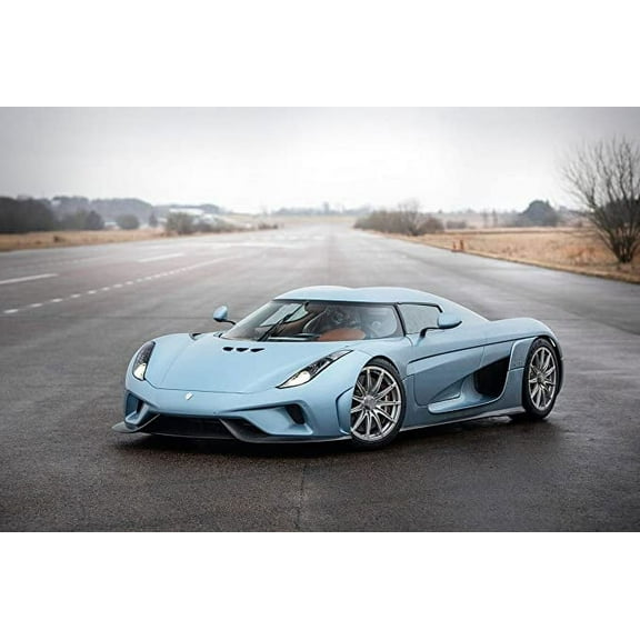 Iconic Arts Laminated 28x18 Poster: The New King of Sweden Koenigsegg Regera