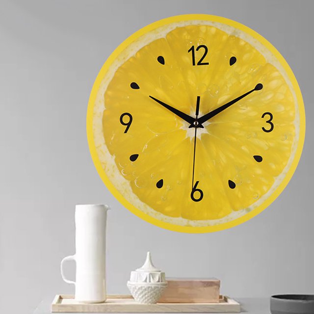 Silent Sweep Modern Elegant Fruit Creative Digital Clock Home Decoration Gift