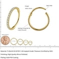 thumbnail image 2 of ASTM F136 Titanium 20g Piercing Jewelry Hoop 6mm 8mm 10mm 12mm for Forward Helix, Helix, Tragus, Rook, Conch, Lobe, 2 of 8
