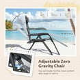 thumbnail image 5 of Homall Outdoor Zero Gravity Chair Patio Recliner Chaise Lounge with Adjustable Headrest and Tray for Storage, Pack of 2,Double Gray, 5 of 7