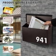 thumbnail image 2 of Wall-Mount Mailbox,Large Capacity Mail Box,Galvanized Steel Rust-Proof Metal Post Box,Mailboxes for Outside,15.7"x9.9"x4.9" Bronze, 2 of 8