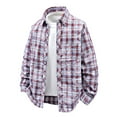 thumbnail image 1 of Blusa y camisa de manga larga con cuello vuelto para hombre, moda informal, botones, bolsillo enrejado, cuello vuelto, camisa de manga larga para hombre, abrigo de poliéster, 1 of 3