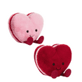 thumbnail image 2 of Valentine's Day Gifts for Her, Pink&Red Heart Macaron Plush Doll Toys, Cute Heart Macaron Stuffed Animals Collectibles with Smiling Face, Valentines Day Decorations (Mix), 2 of 6
