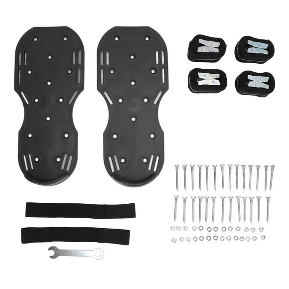 FYBTO Lawn Aerator Shoes with Strap Lawn Aerating Sandals Garden Grass Loosening Tools for Courtyards Black-0905