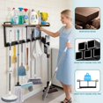 thumbnail image 4 of Soporte de pared para escobas TDMCKRSHWAY con estante organizador, 4 of 7