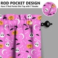 thumbnail image 3 of Halloween Themed Kitchen Curtains 2 Pack, Featuring Skeleton and Spider Web Design, Gothic Rod Pocket Tier Curtains 27.5x36in(70x90cm) Kitchen Curtains, 3 of 4