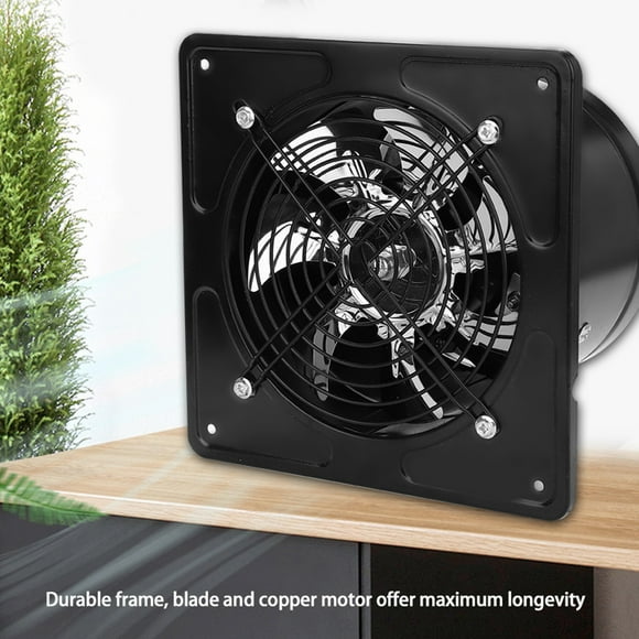 Exhaust Fan - VIFER 220V 40W Wall Mounted Exhaust Fan for Home Bathroom Kitchen Garage Air Vent Window Ventilation 1PC (Black)