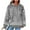 Gray, variant on Sweatshirts for Women Waffle Floral Printed Drawstring Long Sleeve Hoodies Sweatshirts with Pocket Yellow M